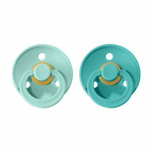 BIBS Colour dudlíky z přírodního kaučuku 2ks - velikost 1-mint-turquoise