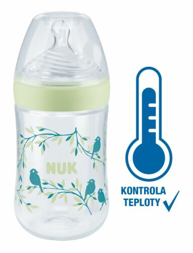 NUK Nature Sense láhev s kontrolou teploty 260ml zelená