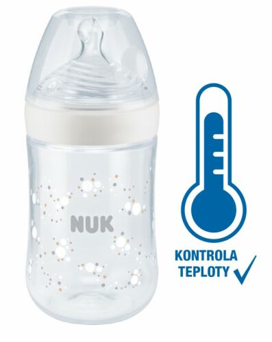 NUK Nature Sense láhev s kontrolou teploty 260ml bílá