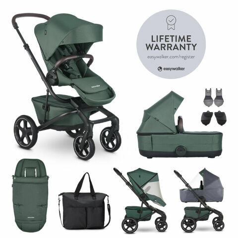 Kombinovaný kočárek EASYWALKER JIMMEY SET XXL s příslušenstvím - Pine Green