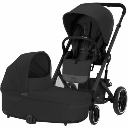 Kočárek CYBEX Balios S Lux + Cot S Lux Moon Black Black Frame