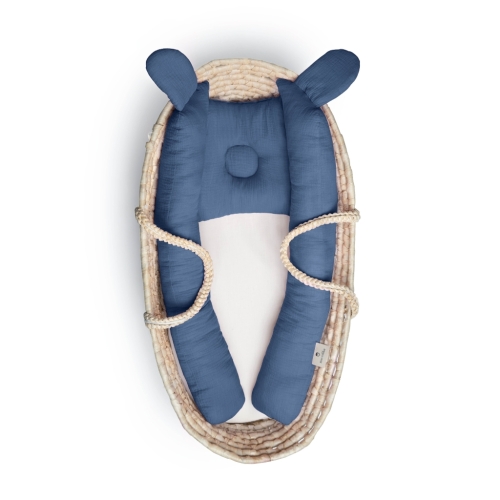 Mušelínové hnízdečko Maceshka do korby indigo