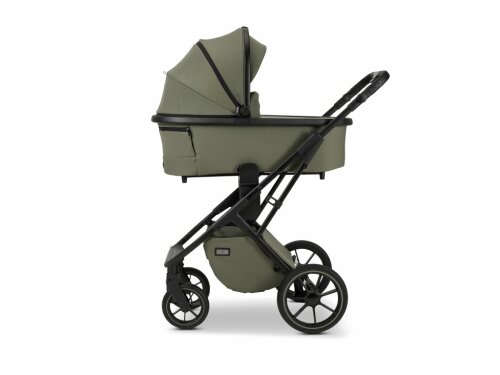 Kočárek Moon PIÚ Black Matt - Moss Green