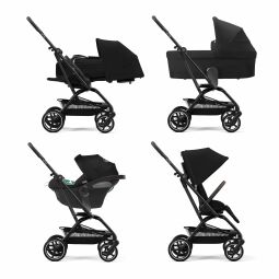 Sportovní kočárek cybex Eezy S Twist + 2 black leather Moon Black