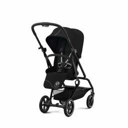 Sportovní kočárek cybex Eezy S Twist + 2 black leather Moon Black