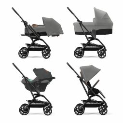 Sportovní kočárek cybex Eezy S Twist + 2 black leather Lava grey/Mid Grey