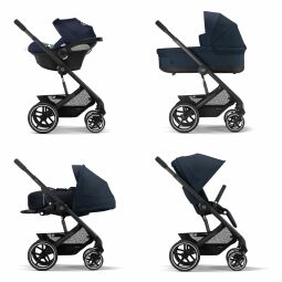 Kočárek CYBEX Balios S Lux + Cot S Lux Sky Blue Taupe Frame