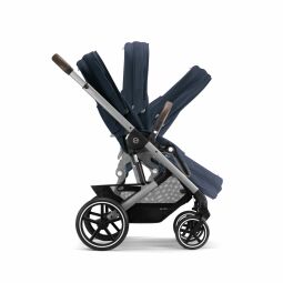 Kočárek CYBEX Balios S Lux + Cot S Lux Ocean Blue Silver Frame