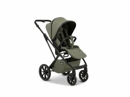 Kočárek Moon PIÚ Black Matt - Moss Green