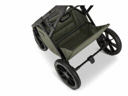 Kočárek Moon PIÚ Black Matt - Moss Green