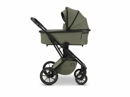 Kočárek Moon PIÚ Black Matt - Moss Green