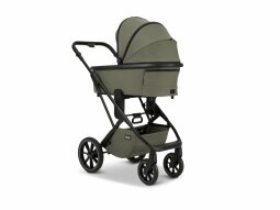 Kočárek Moon PIÚ Black Matt - Moss Green