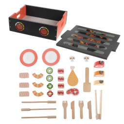 Dřevěný BBQ gril set