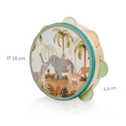 Dřevěná dětská tamburína