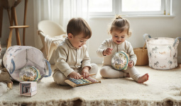 Dřevěná dětská tamburína