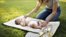 Cestovní přebalovací podložka, Shade grey