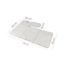 Cestovní přebalovací podložka, Ivory beige