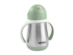 Hrnek termoizolační s brčkem nerez 250ml Sage Green