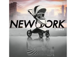 Xari kočárek - sedák s korbou a startovní sadou New York Zebra