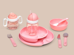 Dětská jídelní sada Mio 3-dílná Deep Pink