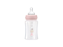 Kojenecká láhev 240ml 3m+ Hippo Dreams Pink