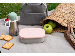 Svačinový box nerez Velvet Grey / Dusty Rose