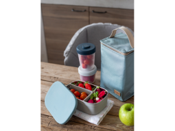 Svačinový box nerez Velvet Grey / Baltic Blue