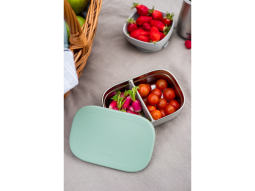 Svačinový box nerez Velvet Grey / Sage Green