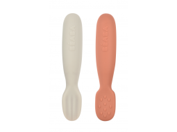 První trénovací lžičky silikonové Terracotta / Velvet Grey