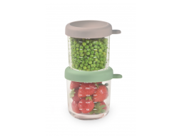 Kelímky na jídlo skleněné 2x 250 ml Green Grey