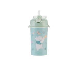 Hrnek se silikonovým brčkem a popruhem 450ml Music Fest Pink