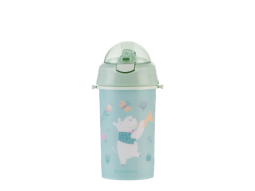 Hrnek se silikonovým brčkem a popruhem 450ml Music Fest Pink