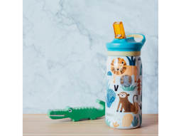 Nerezová termoláhev s pítkem Pop Kids Safari 445 ml