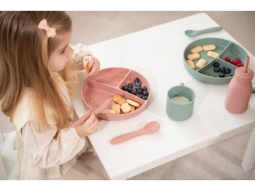 Talíř dělený s přísavkou Platinum Silicone Sand