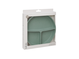 Talíř dělený s přísavkou Platinum Silicone Sage