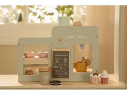 Kávovar dřevěný velký s příslušenstvím Coffee House