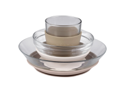Jídelní sada skleněná s přísavkami Cotton Candy