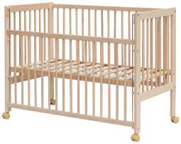 Postýlka se stahovacím bokem Scarlett Perta - buk - ECO 120 x 60 cm