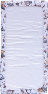 Prostěradlo do postýlky - Scarlett Autíčka - šedé - 120 x 60 cm
