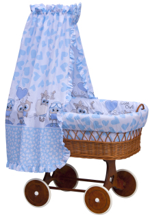 Proutěný košík na miminko s nebesy Scarlett Kulíšek - modrá