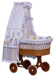 Proutěný košík na miminko s nebesy Scarlett Nebula - béžová