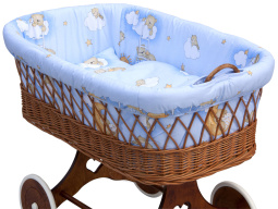 Proutěný košík na miminko Scarlett Mráček  - modrá