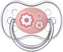 Dudlík silikonový symetrický 6-18m Newborn Baby - růžová