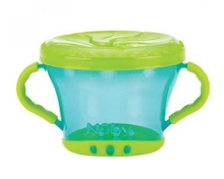 NUBY Miska s oušky na svačinu 12 m+, modrá