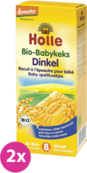 2x HOLLE Bio Dětské špaldové keksy, 150g