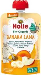 HOLLE Banana lama Bio ovocné pyré banán, jablko, mango, meruňka, 100 g (6m+)
