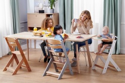 KINDERKRAFT Židlička jídelní Enock Grey wooden