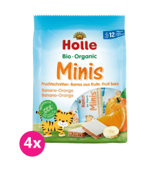 4x HOLLE Bio minis banánovo-pomerančové 100 g