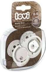 LOVI Silikonové šidítko dynamické Buddy Bear 6-18m 2 ks