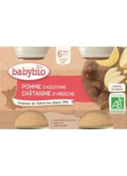 BABYBIO Jablko s kaštanovým pyré (2x 130 g) - ovocný příkrm